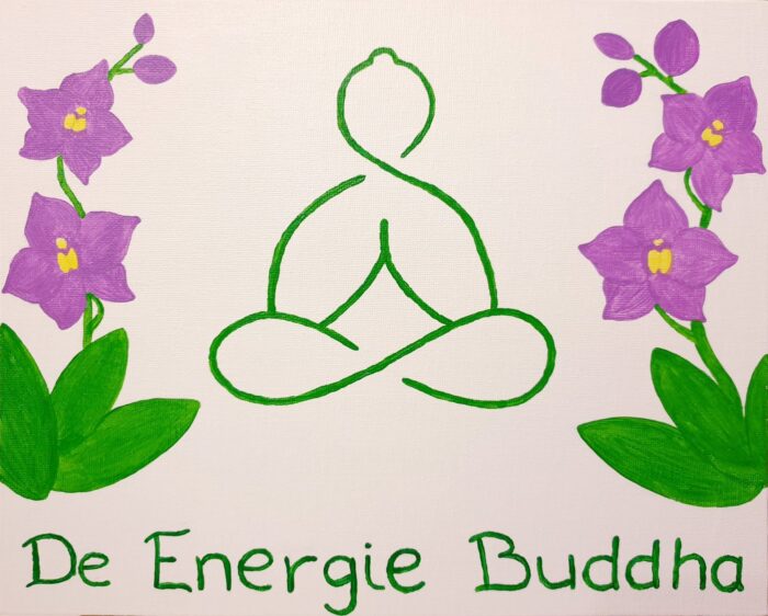 De Energie Buddha - Over mij - Een eigen schildering van het logo van De Energie Buddha