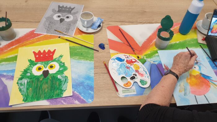 De Energie Buddha - Workshop op aanvraag - Workshop Vreemde Vogels schilderen - Impressiefoto 1